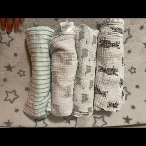 Baby swaddles (x4) Aden & Anais